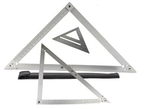 NEW Aluminium Folding Square 150mm,600mm&1200mm Builder Roofer Square 6",24"&48" - Picture 1 of 1