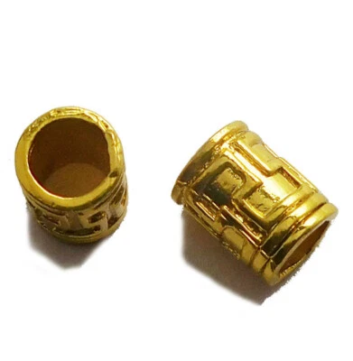 9 PIEZAS 10X7MM HUECO GRAN AGUJERO ABALORIO CHAPADO EN ORO 18K fabricación de joyas Foto 1 de 3