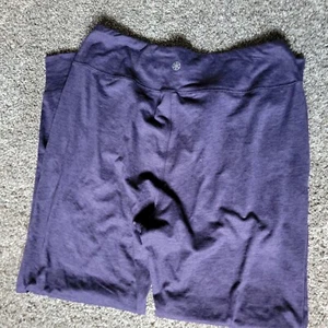 GAIAM Womens Heathered Purple Size Large Yoga Style Long Pants w. Pockets - Picture 1 of 7