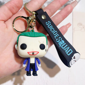 Porte-clés silicone Suicide Squad Quinn Joker 3D porte-clés porte-clés pendentif jeu neuf