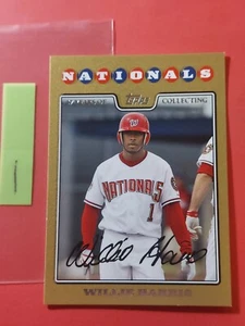 2008 Topps Update Gold Border #UH79 Willie Harris, Ser#:0851/2008, cd1 - Picture 1 of 2