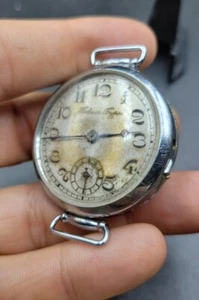 Antiguo reloj de trinchera ruso Pavel Bure Buhre esfera de metal rara! 37mm - Imagen 1 de 11