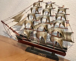 ✅Vintage Cutty Sark 1869 Ship Model 21”W Nautical Decor Handmade Sea Board RARE - Picture 1 of 11