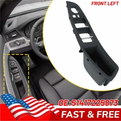 Panel de control de ventana de puerta delantera izquierda negro para BMW F10 F11 535i 528i Foto 1 de 4
