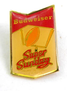 Vintage Budweiser Beer Super Sunday Football Pin Palo Alto California 1985 Lapel - Picture 1 of 6