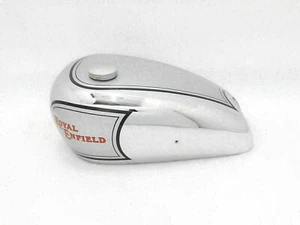 Fit For Royal Enfield J,G Models 1946 & Onwards Chrome & Silver Fuel Tank - Picture 1 of 5