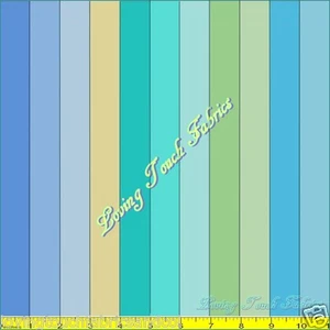 QUILTING TREASURES "ONE INCH MULTI COLORED STRIPES" 22031-BQ FABRIC PER 1/2 YD - Picture 1 of 1