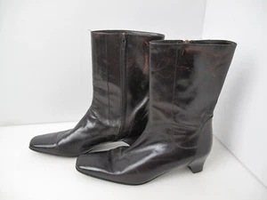 Botines COLE HAAN Para Mujer Cuero Marrón Hechos en Italia Cremallera Talla 8 B Defecto Italia - Imagen 1 de 9