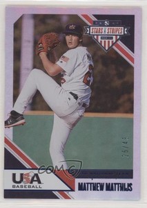 2020 Panini USA Baseball Stars & Stripes Longevity Sapphire /49 Matthew Matthijs