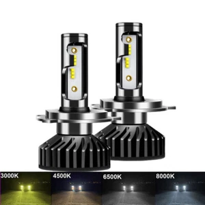 2Pcs Bright LED Headlight Bulb H7 H3 H4 H11 H1 Replace 80W Fog Light CSP1860 - Picture 1 of 5