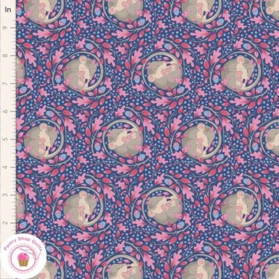 TILDA HIBERNATION 100521 Slumbermouse Blue Quilt Fabric TONE FINNANGER