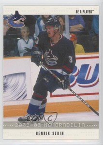 2002-03 ITG Be A Player Memorabilia Henrik Sedin #173 HOF
