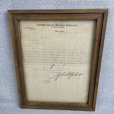 Hudson Valley Railway Syndicate 1905 Letter On Company Letterhead Framed