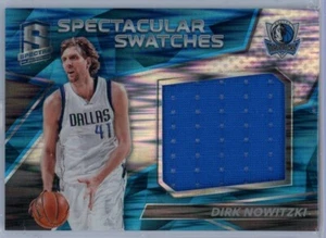 2016-17 Spectra Dirk Nowitzki HOF Spectacular Swatches Shock Prizm #13 /99 - Picture 1 of 2