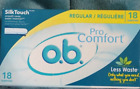 O.B. Pro Comfort Silk touch Regular Tampons-1 pk of 18-New-SHIPS N 24 HOURS