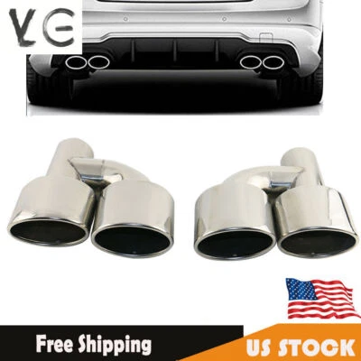 For Mercedes Benz AMG Style Exhaust Tips W212 E350 E400 C63 C300 W204 US Stock Foto 1 de 4