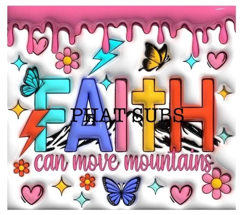 Vaso de sublimación 20 oz envoltura soplo fe listo para presionar transferencia de calor Foto 1 de 1