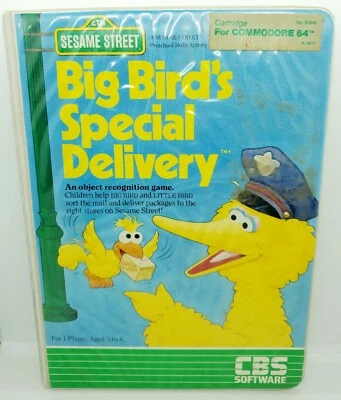 Big Bird's Special Delivery (Commodore 64/128, 1984) - CIB - Tested! 🔥 - Image 1 of 4