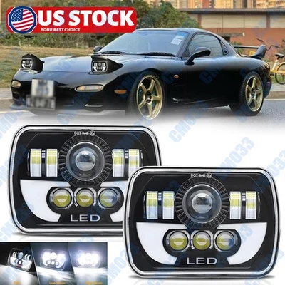 Apto para Mazda RX-7 1986-1993 Lo más nuevo 7x6" pulgadas LED haz alto/bajo faros bombillas Foto 1 de 4
