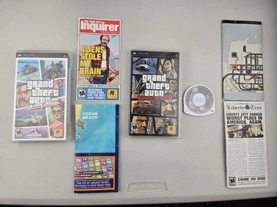 Grand Theft Auto: Liberty City Stories na caixa com mapa e estojo e mapa Vice City (SEM JOGO) - Imagem 1 de 4