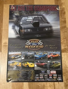 Vintage 15th Annual Fun Ford Weekend 2005 Poster 24"x 36" Mustang Drag Racing - Bild 1 von 12