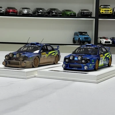 1/18 Subaru Winged Leopard STI WRC 2002 Monte Carlo Rally Unopenable Car Model  - Image 1 of 4