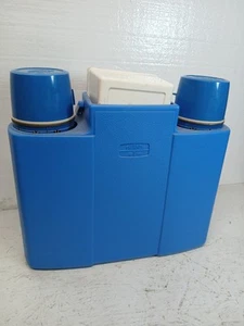 VTG Blue Thermos Brand Sports Kit King Seeley Blue Picnic Set Camping, Hiking - Picture 1 of 20