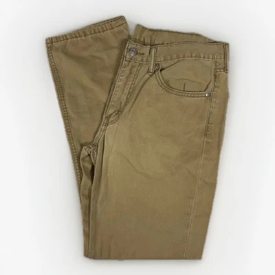 Jeans rectos Levi's 514 para hombre 32x32 marrón denim algodón sarga tiro medio logotipo Foto 1 de 4