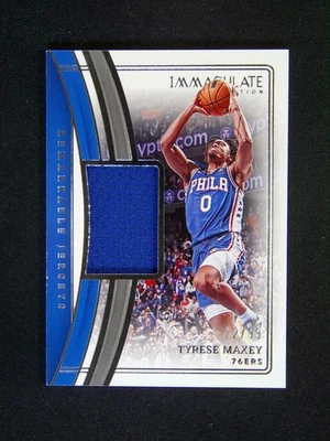 2022-23 Panini Immaculate Tyrese Maxey Standout Memorabilia Patch /99 - Image 1 of 2