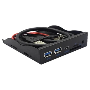 USB-Hub, Frontplatte, Typ C + /TF-Kartenleser, USB 3.2 Gen1, 5 Gbit/s, - Afbeelding 1 van 6