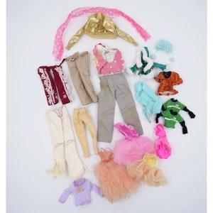 19 Piece Lot Of Mattel Barbie Bratz ETC Clothes Some Branded Some Vintage Lot - Picture 1 of 5