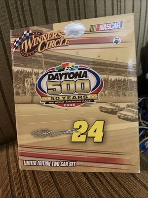 WINNERS CIRCLE NASCAR DAYTONA 500 50 YEARS #24 JEFF GORDON 1/64 2 Car Set - Image 1 of 3