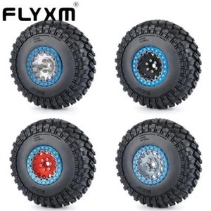 Llantas Beadlock FLYXM 4 piezas de aluminio de 2,2" llantas y neumáticos y anillos para Rock Crawlers RC 1/10 - Imagen 1 de 24