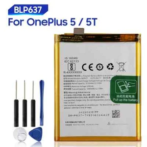 2024 Nuova batteria di ricambio telefono BLP637 per OnePlus 5 5T One Plus 5 5T 3300mAh - Foto 1 di 6