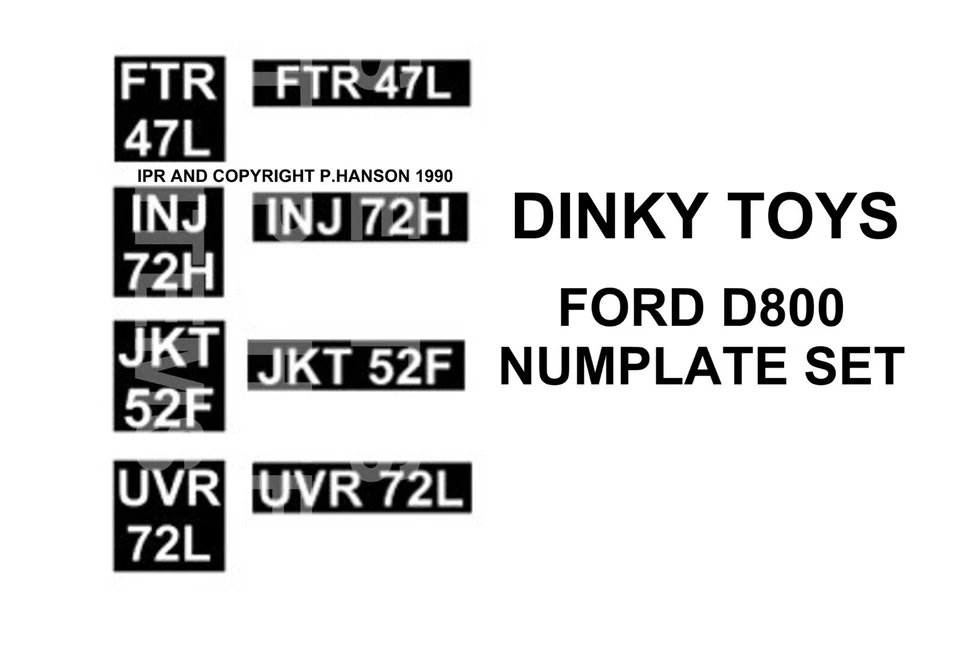 dinky toys ford d800   sticker set - Image 1 of 1