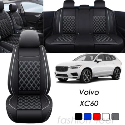 For Volvo XC60 SUV Car Seat Covers Full Set Leather Front 5/2 Seater Waterproof - Image 1 of 4