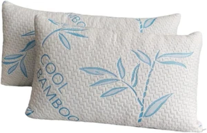2 Pack King Size Rayon Derived from Bamboo Pillows for Sleeping, Cooling Shredde - Picture 1 of 6