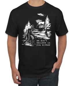 We Don't Believe Either Bigfoot Unicorns Men T-Shirt - Picture 1 of 28
