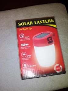 USB Solar Lantern Lamp For Indoor Or Outdoor Use, Camping, Emergency Kits, Etc. - Picture 1 of 5