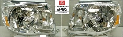 NEW OEM 2005-2011 TOYOTA TACOMA FRONT HEADLIGHTS & BULBS RIGHT & LEFT 2 PC SET - Image 1 of 2