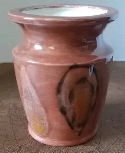 Vintage Arnels Art Pottery Drip Glaze Vase Jar Urn Tear Drop Pattern - Picture 1 of 6