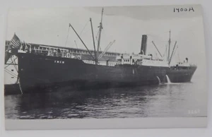 Vaporera Steamship IRIS foto real postal RPPC - Imagen 1 de 2