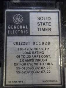 GE CR122BT01102B Solid State Timer - Picture 1 of 6