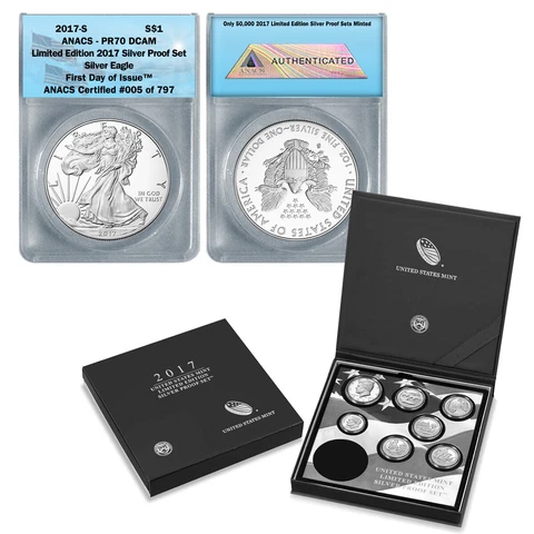 2017 United States Mint Limited Edition Silver Proof Set OGP/COA -Proof ASE PR70 Cover