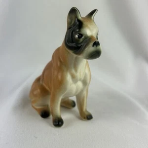 Lefton Pit Bull Terrier Dog Figurine 3” Brown Porcelain 2438  - Picture 1 of 6