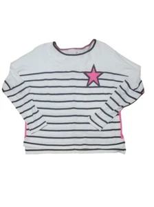 Suéter Whisper by Brodie Negro Rainbow Stars Borde Algodón Seda Talla XS - Imagen 1 de 5