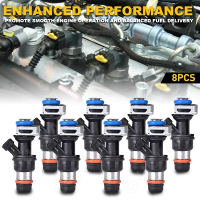 Inyector de combustible 8 piezas nuevo actualizado para Cadillac Escalade ESV EXT 2002-2006 6,0 L Foto 1 de 4