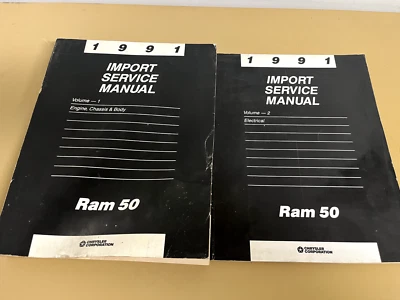 Dodge Ram 50 1991 manual de servicio de fábrica juego de 2 volúmenes Foto 1 de 4