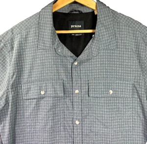 Prana Shirt Mens Large Garvan Vented Flap Pockets Fishing Hike Tech Camp Outdoor - Bild 1 von 11
