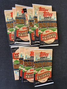 14 Pack Lot 2007 Topps Flashback Fridays Baseball Card Packs